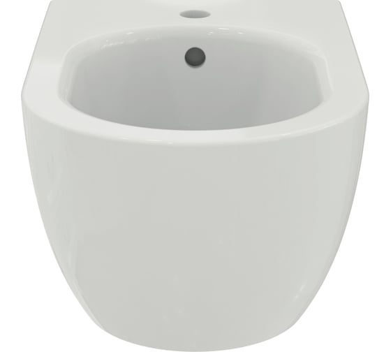 Подвесное биде Ideal Standard BLEND CURVE с отверстием под смеситель, с отверстием перелива, с крепежом TT0299598 для полностью скрытого монтажа, с декоративной накладкой 00080146