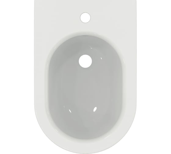 Подвесное биде Ideal Standard BLEND CURVE с отверстием под смеситель, с отверстием перелива, с крепежом TT0299598 для полностью скрытого монтажа, с декоративной накладкой 00080146