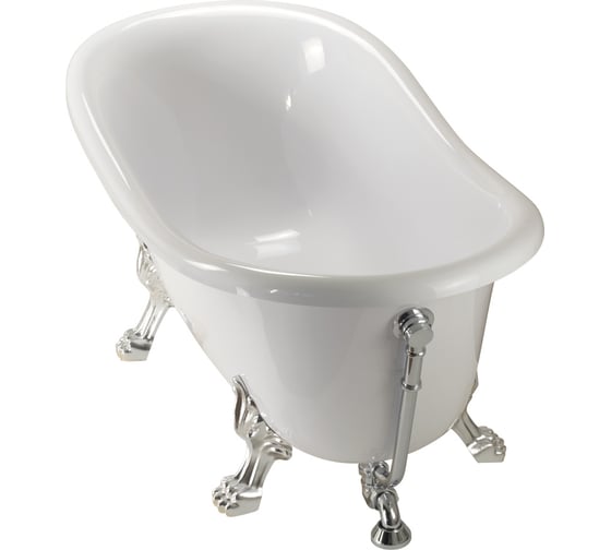 Ванна Veragio Gialetta 170x81x74 см, на лапах Leone standart, слив-перелив, хром 26931
