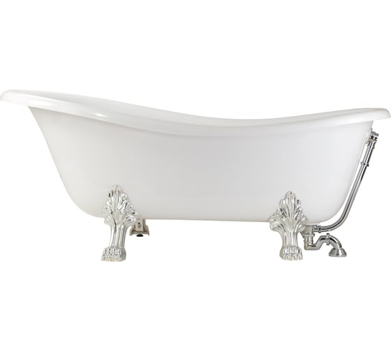 Ванна Veragio Gialetta 170x81x74 см, на лапах Leone standart, слив-перелив, хром 26931