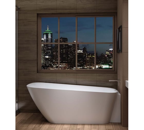 Ванна из искусственного камня NS Bath NSB-16805 PM матовая, правая 1276
