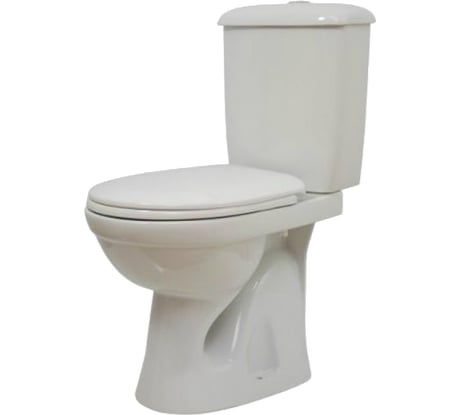 Унитаз-компакт Оскольская керамика Суперкомпакт в пол, 1 режим, сиденье ПП ОК 450723