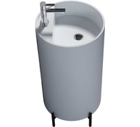 Раковина из искусственного камня NS Bath NSF-46462G глянцевая, с металлической подставкой 12512