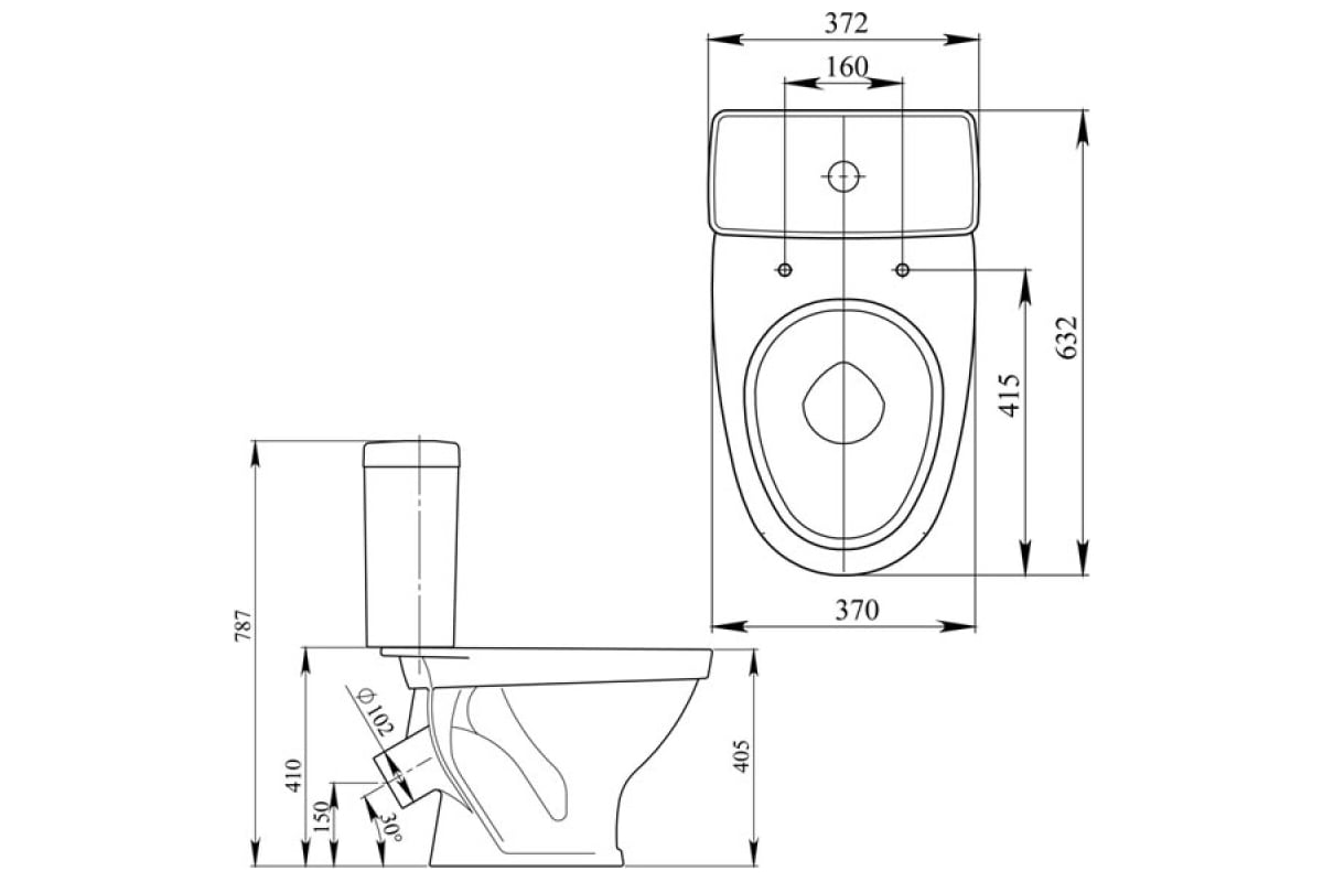 Santeri compact wc pan