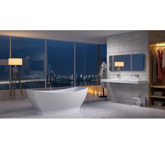 Ванна из искусственного камня NS Bath NSB-16802M матовая 1279