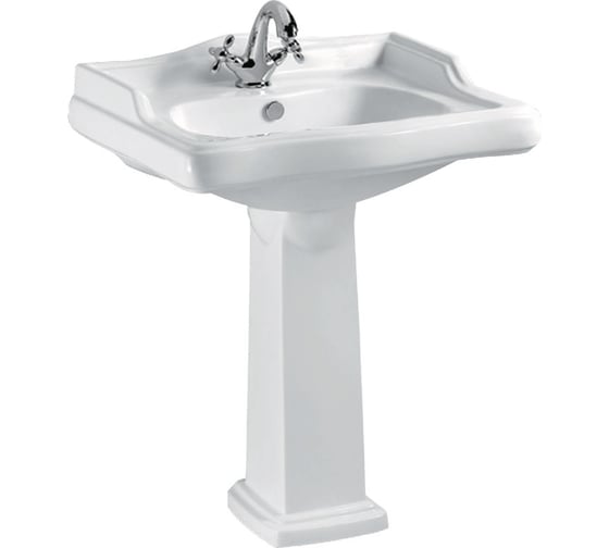 Раковина тюльпана Veragio Old Italy 68.5 см, белая керамика VR.OLD-3195.BI 1