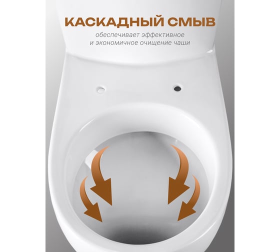 Унитаз-компакт Santeri УЛЬТРА Тарельчатый, к/в, 1-реж, сид. ППВОРОТЫНСК 427716 1P4013S0000BF
