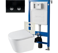 Сет система инсталляции пневматическая Point Элемент П для подвесного унитаза с клавишей PN48326BC