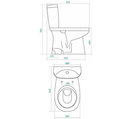 Унитаз-компакт Santek Анимо в пол, 2 режима, сиденье DP, Soft Close, Clip up 1WH302136 441392