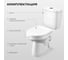 Унитаз-компакт Santek Анимо косой выпуск, 1 режим, сиденье ПП 1WH110032 446375 8