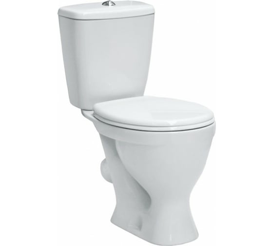 Унитаз-компакт Sanita Эталон Комфорт косой выпуск, 1 режим, сиденье DP, Soft Close 438863 16217995