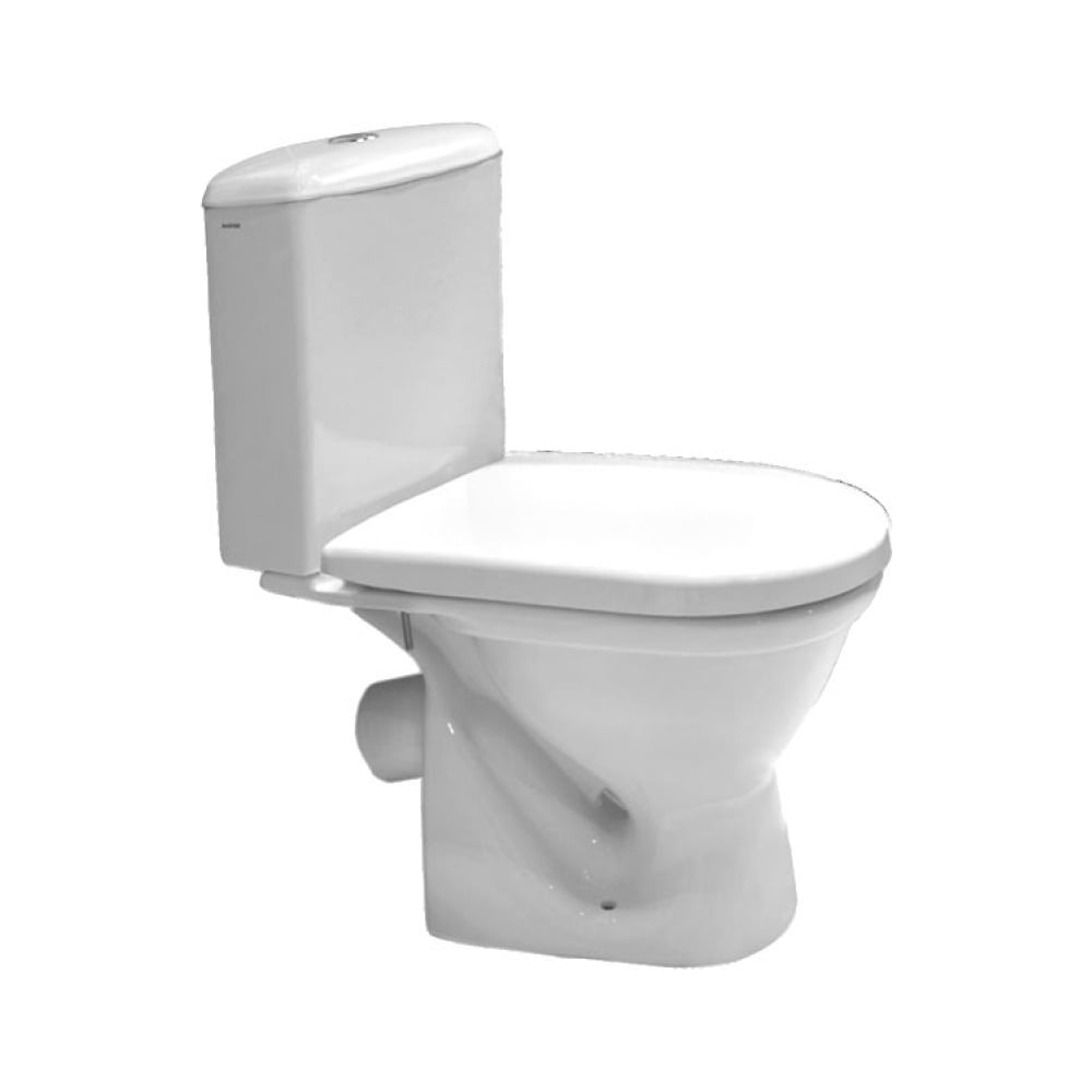 Унитаз-компакт Santek Алькор антивсплеск, косой выпуск, 2 режима ...