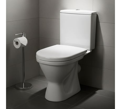 Унитаз-компакт Santek Алькор антивсплеск, косой выпуск, 2 режима, сиденье DP 1WH302140 441395