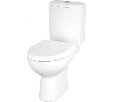 Унитаз-компакт Cersanit Nature безободковый, горизонтальный выпуск, 2 режима, сиденье DP, Soft Close, Clip up 447639