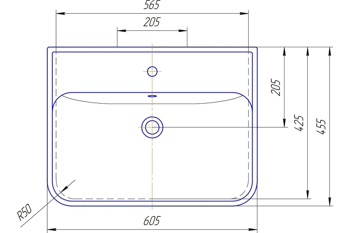 Умывальник KIROVIT Олимпия 600 30385 - выгодная цена, отзывы ...