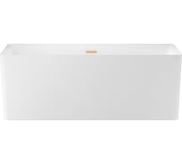 Отдельностоящая акриловая ванна Wellsee Pure BY 166x77 см в наборе 4 в 1 230702004