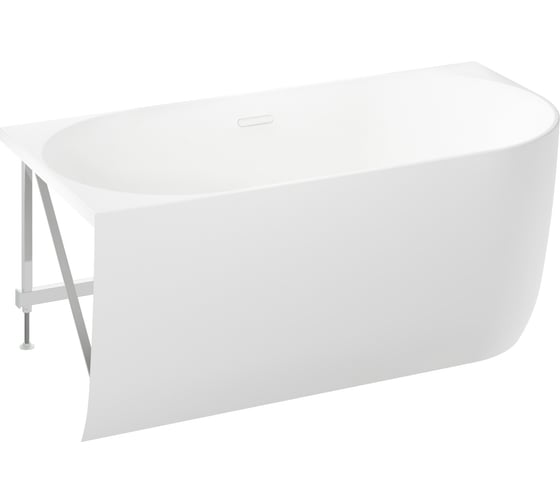 Угловая акриловая ванна Wellsee Belle Spa 150x75 см (левый разворот) в наборе 4 в 1 235701002
