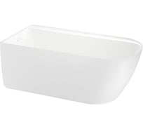 Отдельностоящая акриловая ванна Wellsee Camellia 167x82 см (левый разворот) в наборе 4 в 1 236101002