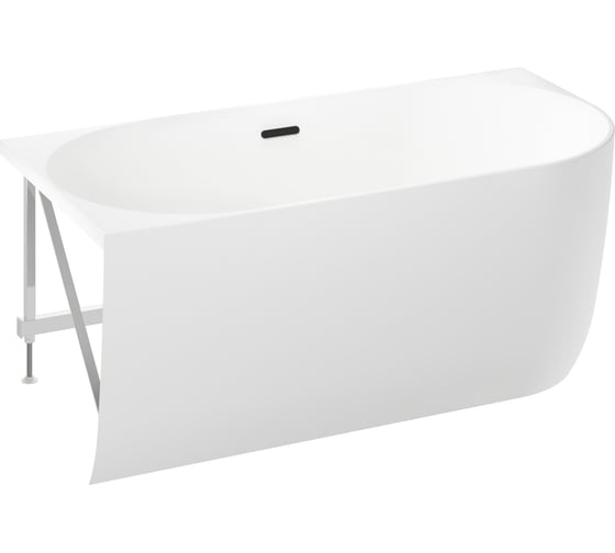 Угловая акриловая ванна Wellsee Belle Spa 150x75 см (левый разворот) в наборе 4 в 1 235701003