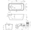 Отдельностоящая акриловая ванна Wellsee Idéal 170x78 см в наборе 4 в 1 236901003 10