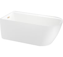 Отдельностоящая акриловая ванна Wellsee Camellia 167x82 см (левый разворот) в наборе 4 в 1 236101004