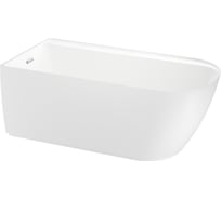 Отдельностоящая акриловая ванна Wellsee Camellia 167x82 см (левый разворот) в наборе 4 в 1 236101001