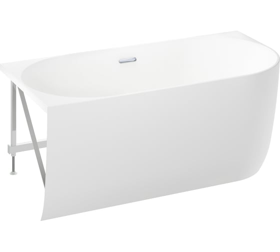 Угловая акриловая ванна Wellsee Belle Spa 150x75 см (левый разворот) в наборе 4 в 1 235701001