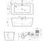 Отдельностоящая акриловая ванна Wellsee DeSire 176x76 см  в наборе 4 в 1 231503003 10