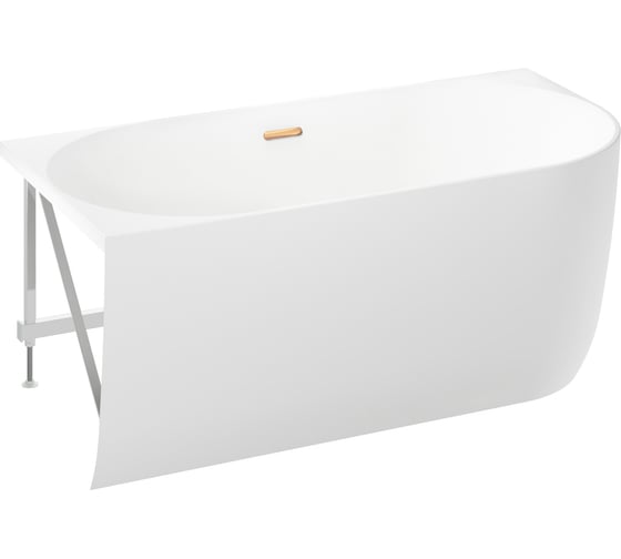 Угловая акриловая ванна Wellsee Belle Spa 150x75 см (левый разворот) в наборе 4 в 1 235701004