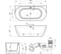 Пристенная акриловая ванна Wellsee Belle Spa 2.0 170x80 см в наборе 4 в 1 235901004 10