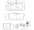 Отдельностоящая акриловая ванна Wellsee DeSire 160x77 см в наборе 4 в 1 231501003 10