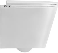 Унитаз подвесной Point Венера безободковый, белый, сиденье дюропласт, микролифт, быстросъем PN41071