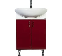 Напольная тумба с раковиной Orange Кларис бордовая Kl-55TUC+RA