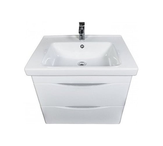 Подвесная тумба с раковиной Orange Sonic белая So-65TU+RA