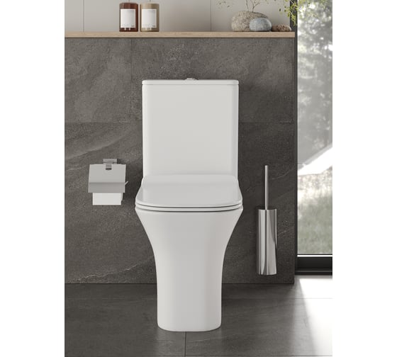 Безободковый унитаз-компакт Orange C02-000w с микролифтом, белый