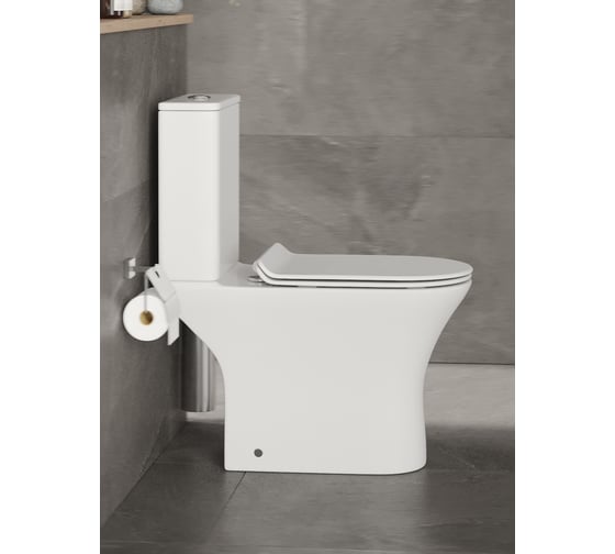 Безободковый унитаз-компакт Orange C01-000w с микролифтом, белый