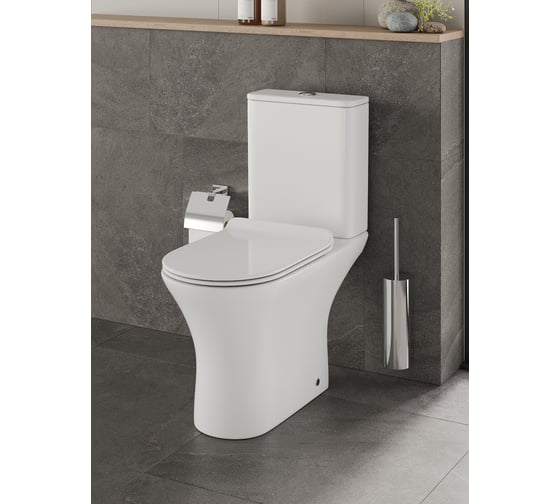Безободковый унитаз-компакт Orange C01-000w с микролифтом, белый