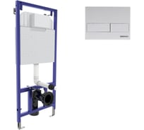Инсталляция для скрытого монтажа унитаза BERGES NOVUM кнопка L4 Soft Touch белая 550188 040214