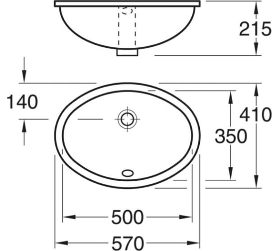 Раковина Gustavsberg 6147 98 овальная GB1561479801