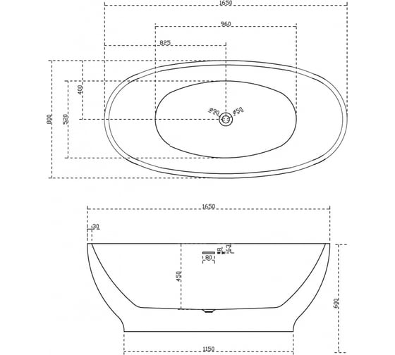 Акриловая ванна ABBER AB9207B