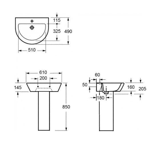 Раковина Imex 61 см Arco LP1088 00164442