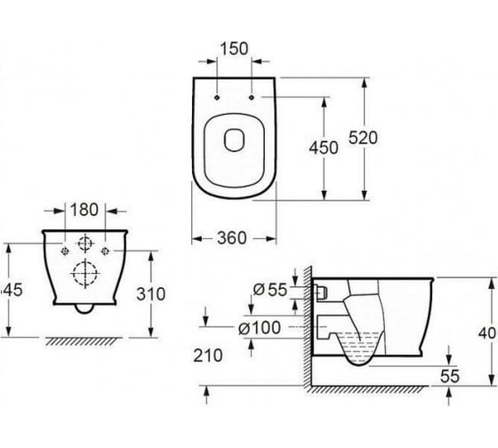 Подвесной унитаз Imex CH10150R Rimless Genesis 00187625