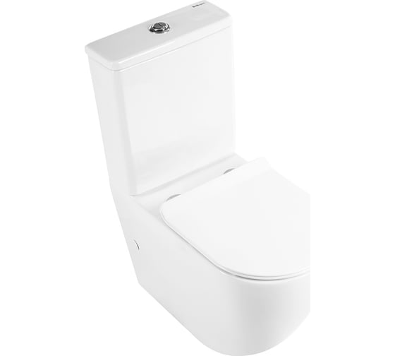 Унитаз-компакт безободковый с быстросъемным сидением с миколифтом BelBagno SFERA-R BB2141CPR/ BB2111SC