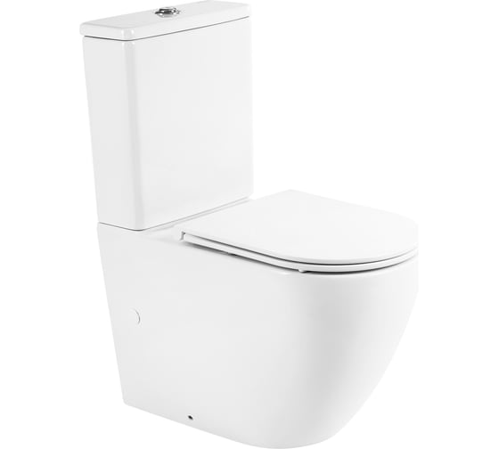 Унитаз-компакт безободковый с быстросъемным сидением с миколифтом BelBagno SFERA-R BB2141CPR/BB870SC