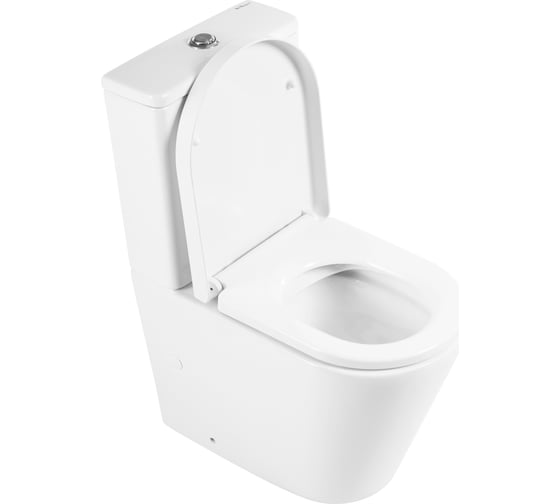 Унитаз-компакт безободковый с быстросъемным сидением с миколифтом BelBagno FLAY-R BB2149CPR/BB2149T/BB865SC