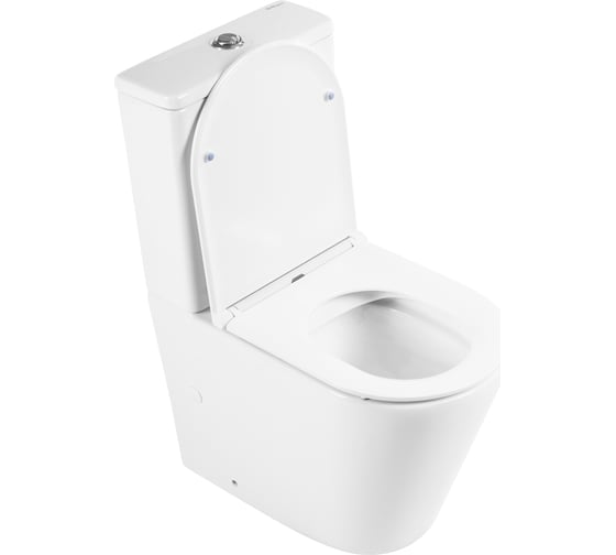 Унитаз-компакт безободковый с быстросъемным сидением с миколифтом BelBagno FLAY-R BB2149CPR/BB870SC