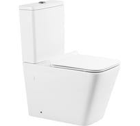 Унитаз-компакт безободковый с быстросъемным сидением с миколифтом BelBagno ARDENTE-R BB02093CPR/BB2112SC