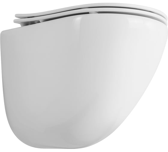 Унитаз подвесной безободковый с быстросъемным сидением с миколифтом BelBagno AMANDA BB051CHR/BB051SC