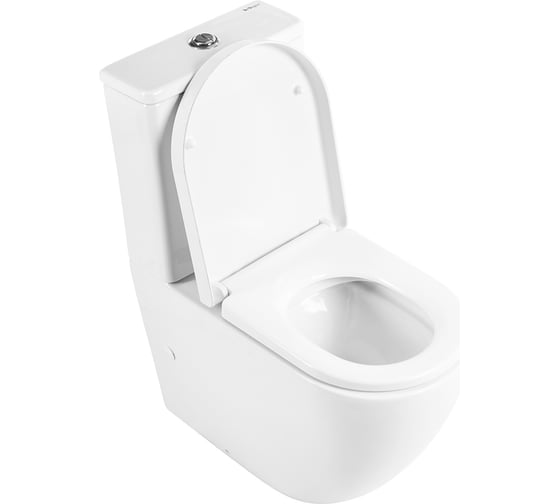 Унитаз-компакт безободковый с быстросъемным сидением с миколифтом BelBagno SFERA-R BB2141CPR/BB865SC