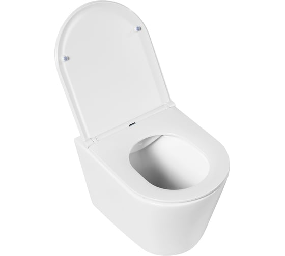 Унитаз подвесной безободковый с быстросъемным сидением с миколифтом BelBagno FLAY-R BB053CHR/BB870SC
